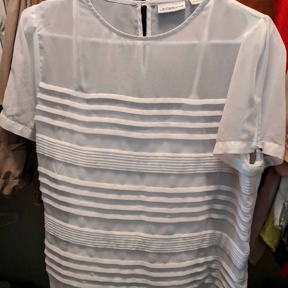 Sheer white blouse